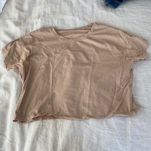 Nude lululemon crop top